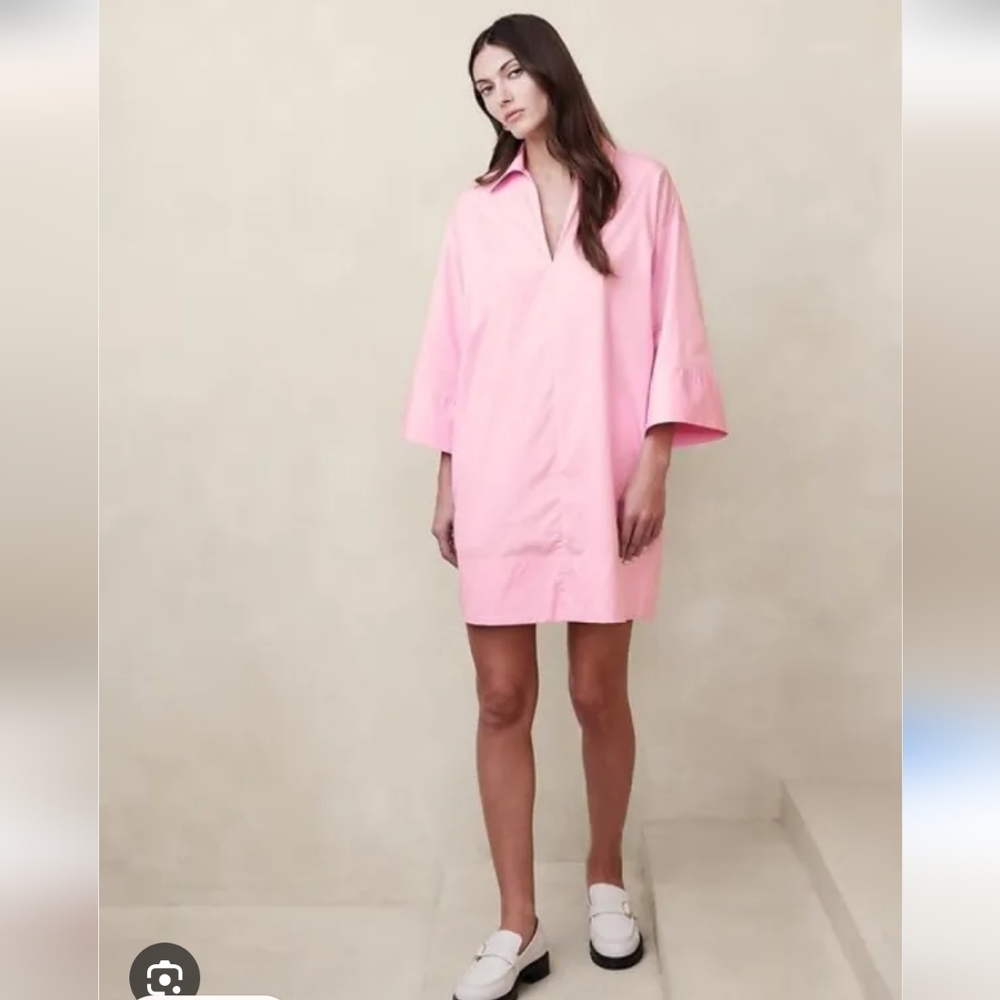 Banana Republic Oversized Poplin Midi Shirtdress 100%Cotton